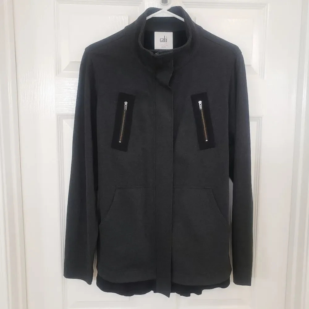 CAbi Style 3184 Mesh Back Gray Black Jacket